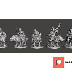 00de9922f3e05024de0267c5f41db495_display_large.jpg Archivo STL gratis 28mm - Orco / Goblin / Hobgoblin Wolf Rider Cavalry Squad pt2・Diseño imprimible en 3D para descargar