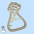 50-2.jpg Science and technology cookie cutters - #50 - laboratory glassware: conical / Erlenmeyer flask (style 3)