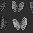 butterfree-cults-7.jpg Pokemon - Caterpie, Metapod and Butterfree with 2 poses (Pre Supported)