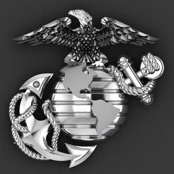28.jpg Fichier STL Emblème de l'Usmc - forces armées américaines・Design pour imprimante 3D à télécharger, andersonmalcaparedes25