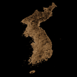 3.png Topographic Map of Korea – 3D Terrain