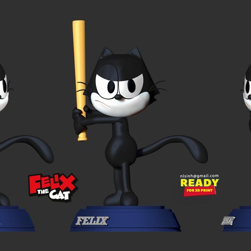 3side.jpg Download file Felix the Cat • 3D printing object, nlsinh