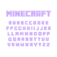 minecraft font.obj font alphabet letters minecraft player