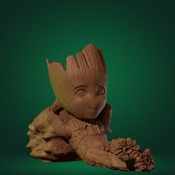 FILE-Groot.jpg STL file groot figure collection・3D printing idea to download
