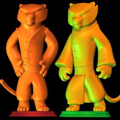pack.jpg STL file Tigress - Kung Fu Panda 2 versions・3D printing idea to download, SillyToys