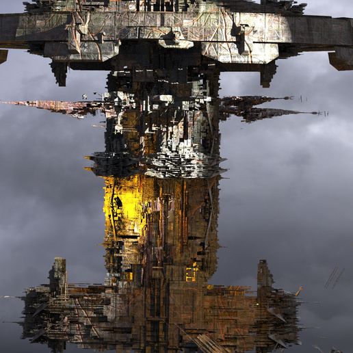 Sky key Sci fi ship container freighter 10