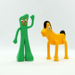 gumby and pokey1.jpg Free STL file Gumby and Pokey・3D print object to download, reddadsteve
