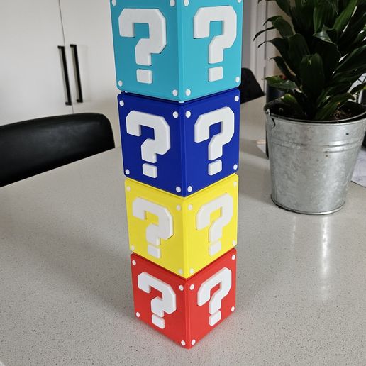 📦 Stackable Super Mario ? Block Storage Box・ STL File for 3D printing・Cults