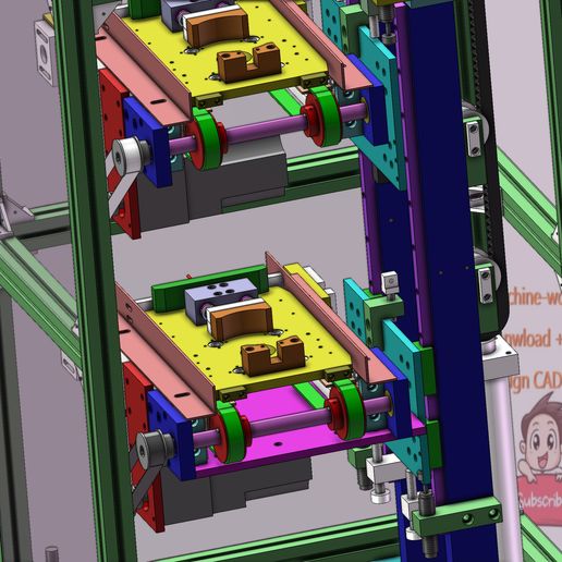 industrial-3D-model-Double-layer-conveyor.jpg 工业 3D 模型 双层输送机