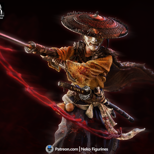 👻 Atsu - Ghost of Yotei Game Figure for 3D Printing・ 3D File for
