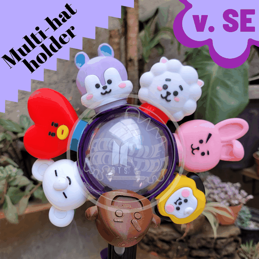 👾 BTS Multi-Hat holder BT21 vSE -・ STL File for 3D printing・Cults