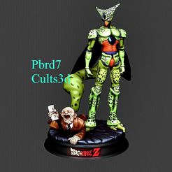 c2.jpg Файл STL DRAGON BALL CELL ПЬЮЩИЕ ЛЮДИ DRAGONBALL Z・Шаблон для загрузки и 3D-печати
