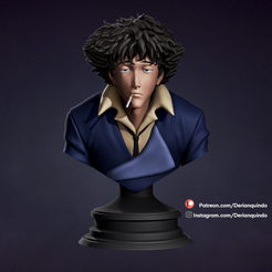 DQ_Spike_v01_03.png STL file Spike - Cowboy beebop・3D printer design to download