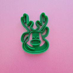 20211124_111118.jpg Christmas Cookie Cutter - Rudolph Reindeer - Christmas Cookie Cutter