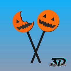 001.jpg STL file Sam lollipop trick or treat 2 Models・3D printer design to download