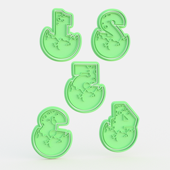 dino numbers.png El juego de galletas de los números de los dinosaurios de 5