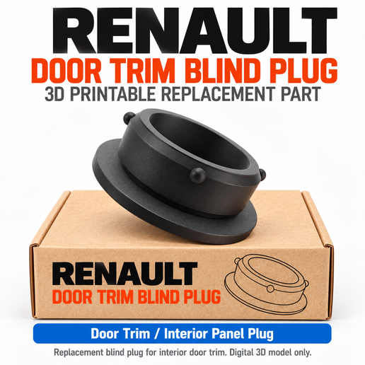 Renault Door Trim Blind Plug – Interior Panel Cover Cap