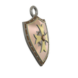 cross-03 v12-02.png neck pendant Catholic protective cross on the shield v03 3d-print and cnc