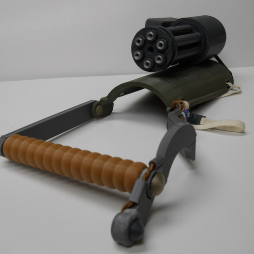 mini gun gauntlet 3D model