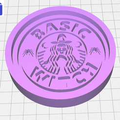 STL00407-4.png Download file Basic Witch Coaster • 3D printing design, CraftsAndGlitterShop