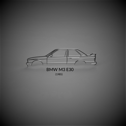 render-BMW-2-e30-1985.png Fichier STL BMW M3 E30 (ornement mural)・Modèle à télécharger et à imprimer en 3D