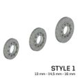 STYLE 1 13 mm - 14,5 mm -16 mm Ultimate Brake Disc & Caliper Collection - 1/24 - Scale Model Accessories