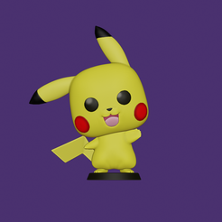 PikachuFpop.png STL-Datei Pikachu Funko Pop・Modell für 3D-Drucker zum Herunterladen