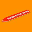292f8274-4a45-45a0-a8cf-de6ec2d1567f.jpg REMOVE BEFORE PRINTING - Tag Flag Keychain Hanger Holder for Prusa XL
