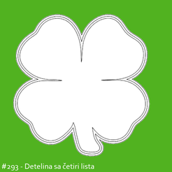 detelna-sa-cetiri-lista.png Free STL file Clover cookie cutter・3D print model to download