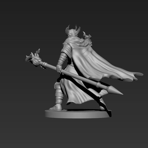 Download STL file Half-Dragon Warlock • 3D print template ・ Cults