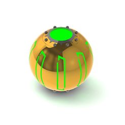 1.jpg STL file Green Goblin Pumpkin Bomb・3D print model to download