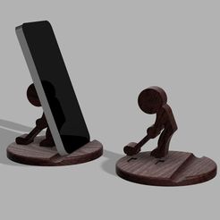 000.jpg Файл STL Подставка для телефона - гольфист + минималистская подставка для телефона・Шаблон для загрузки и 3D-печати