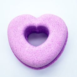 heartdonutsample.jpg Bath Bomb Mold Heart donut Press