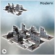 1-PREM.jpg Set of twelve large modern and futuristic ruins with floors (4) - Modern WW2 WW1 World War Diaroma Wargaming RPG Mini Hobby