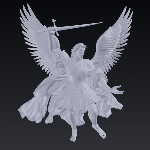 👾 Saint Michael the Archangel - 3D Printable Statue・ OBJ File for 3D ...