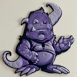 Monster1.png Purple Monster - Wall Art - Filament Painting