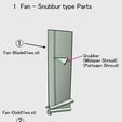 1-Fan-Snubber-Parts01.jpg Jet Engine Component; Fan, Metal Blade with Snubber