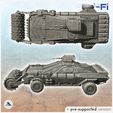 5.jpg Post-apocalyptic car with armed turret and spiked rollers (20) - Future Sci-Fi SF Post apocalyptic Tabletop Scifi