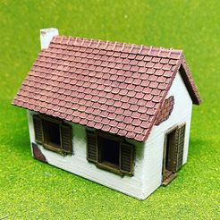 3AF9482D-D396-41FD-A219-40674D1A6185.jpg Fichier STL Petite maison française 1 - 1:100 à l'échelle des flammes de guerre・Plan imprimable en 3D à télécharger