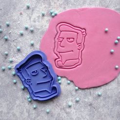 Zapp Brannigan 01.jpg Datei STL Futurama | Zapp Brannigan cookie cutter・Design für 3D-Drucker zum herunterladen