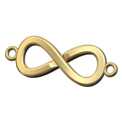 Infinity-charm-00.jpg Archivo STL Modelo de impresión en 3D del colgante y la pulsera Infinity・Objeto imprimible en 3D para descargar