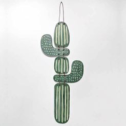 Cactus-wall-hanger.jpg Free 3D file Cactus wall ornament・Model to download and 3D print