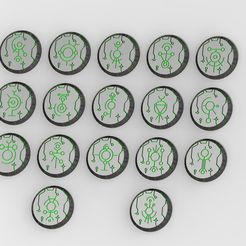 Borito.jpg OBJ file Warhammer 40k Necron Styled Base 32mm・3D printable design to download