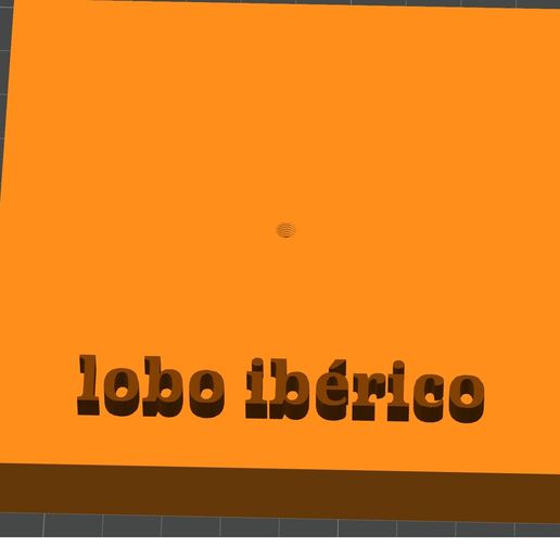 peana lobo ibérico con rosca 3D model