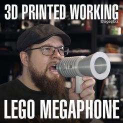 lego_megaphone_instagram_00.jpg STL-Datei Human Scale Working LEGO Megaphone kostenlos・3D-Druck-Idee zum Herunterladen