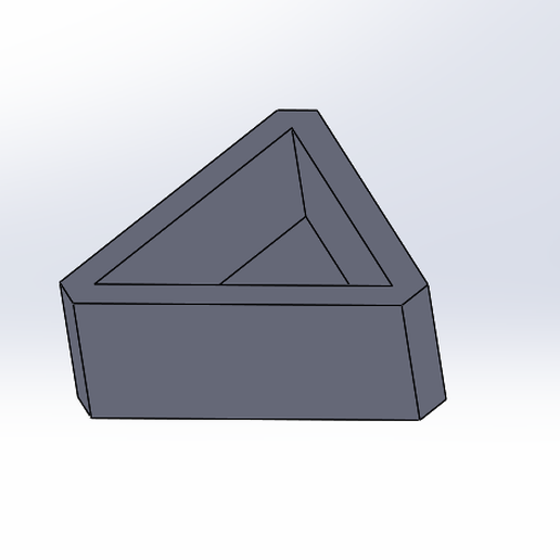Cute concrete triangle planters 3D model