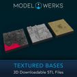 MODEL G@) WERKS TEXTURED BASES 3D Downloadable STL Files Textured 1/72 Scale Tie Fighter Bases