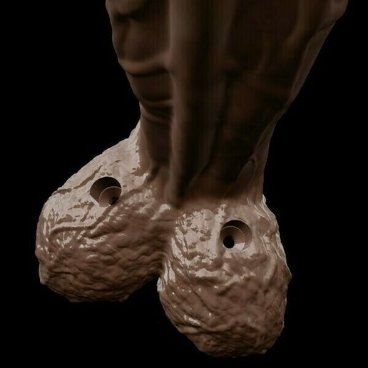 Dildo Long John with 2 holes - V8a - 3D model önizlemesi