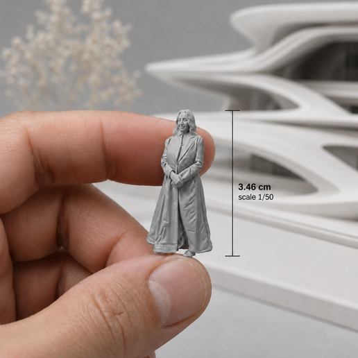 🏛️ BRING ZAHA HADID to your model・ STL File for 3D printing・Cults