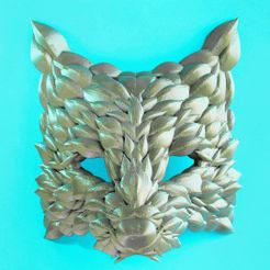 IMG_20190611_143254_465.jpg Free STL file Poly Fox Mask・Design to download and 3D print
